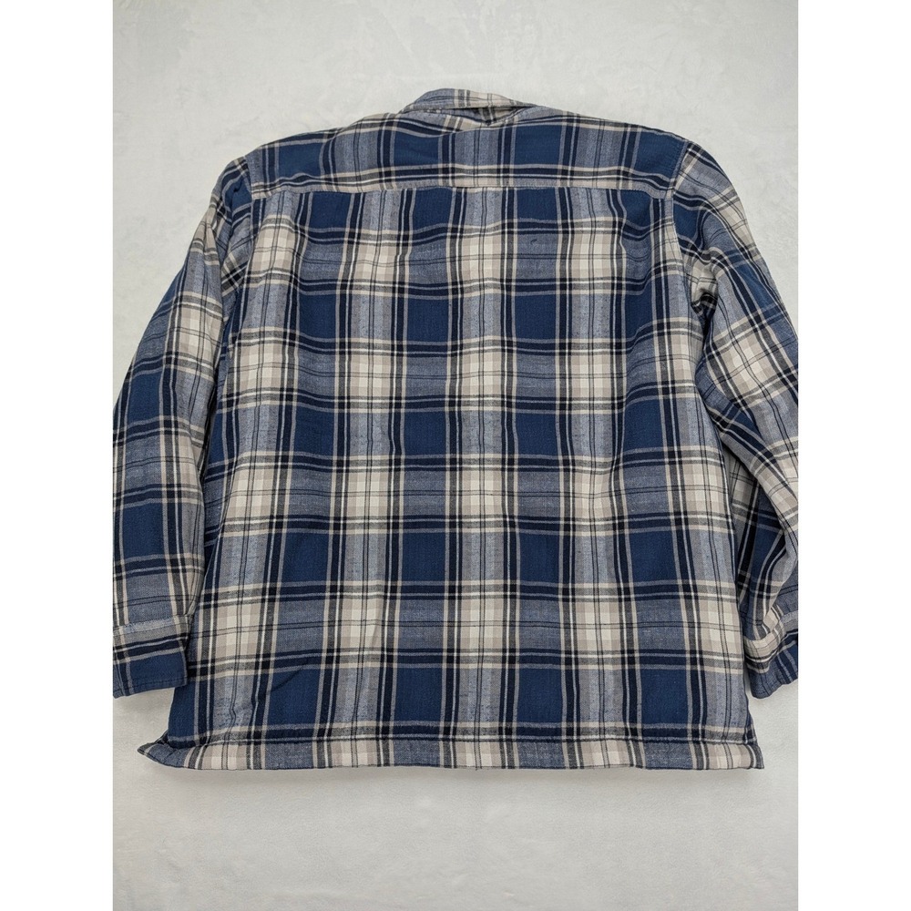 Faded Glory Men's Plaid Flannel Sherpa Lined Jacket Blue Beige Black Size M - Picture 7 of 7